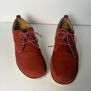 Samuel Hubbard M1100 017 Hubbard Free Red Nubuck Leather Derby Shoes Mens 10 M